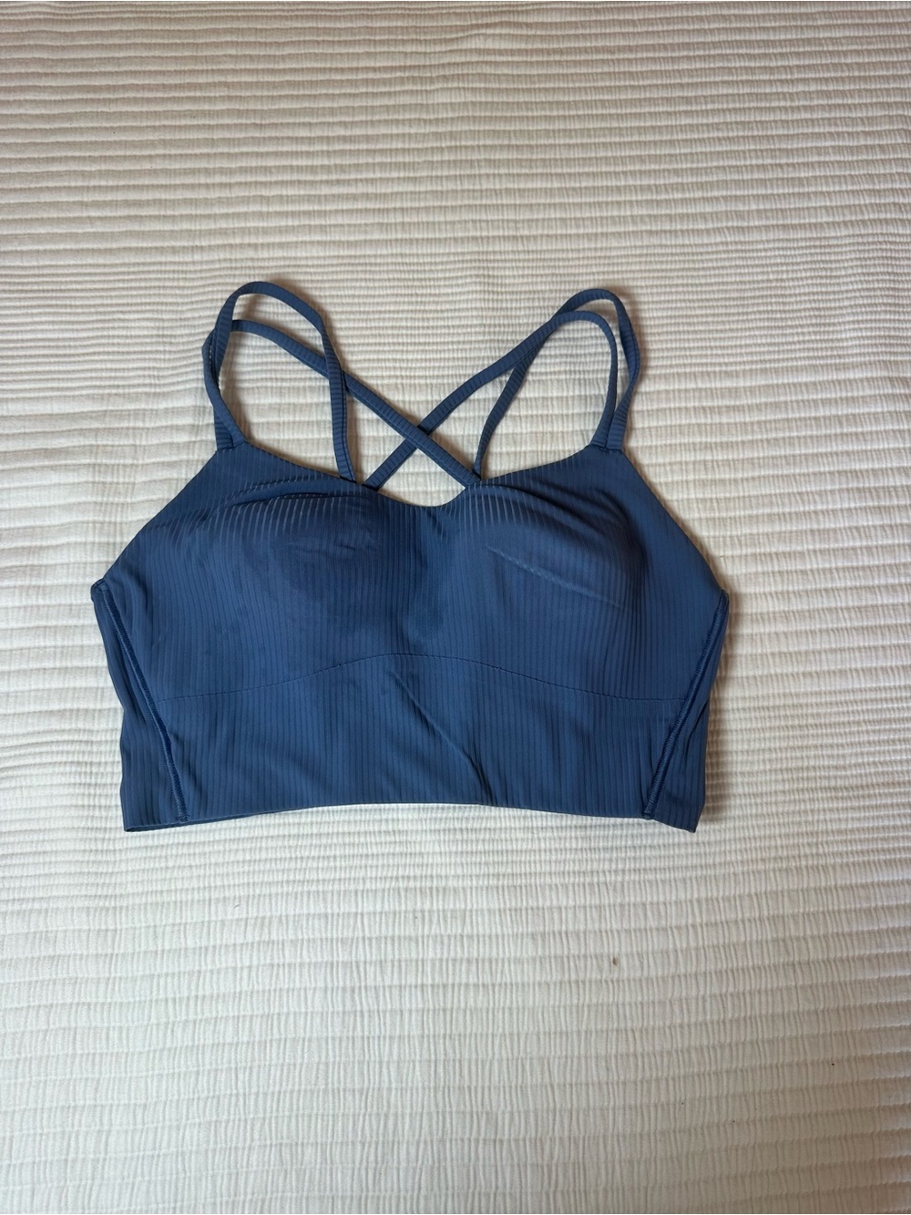 lululemon athletica Ribbed Crossback Bralette - Slate Blue